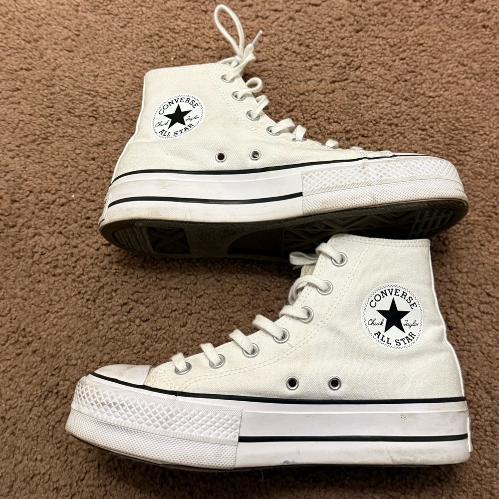 White Platform Converse